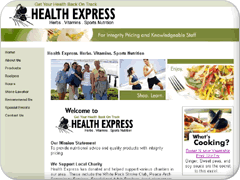 example of the web page layout